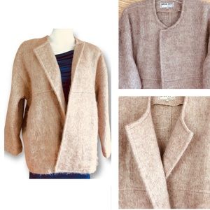 Vintage Opus 204 exclusive Seattle boutique pure wool jacket heather beige